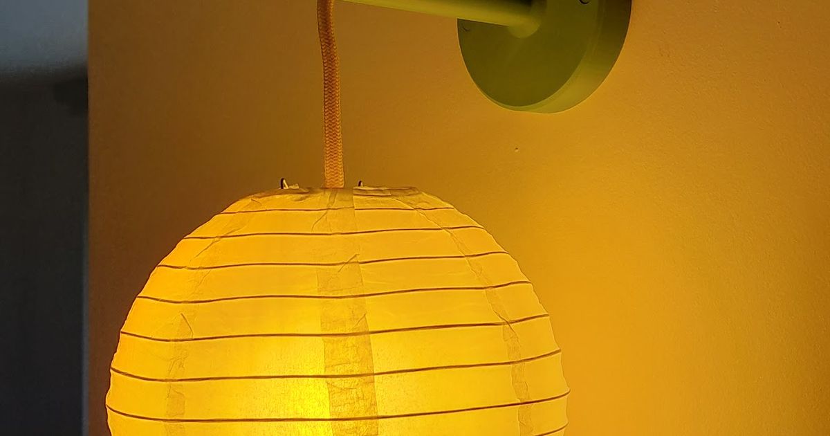 Wall lamp holder by Katawan Download free STL model