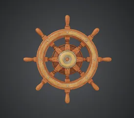 Wooden Ship Wheel