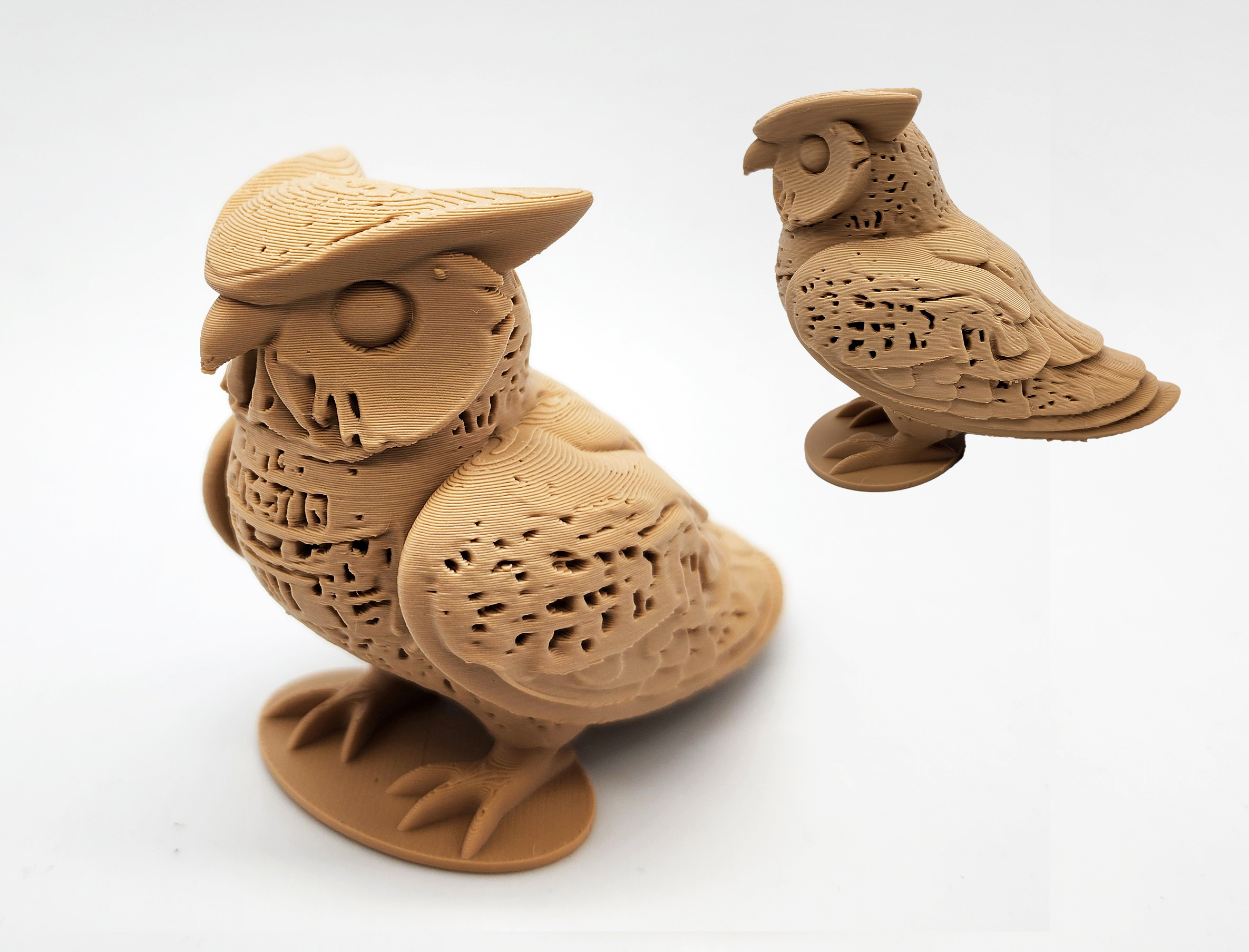 Wood-Carved Great Eared Nightjar