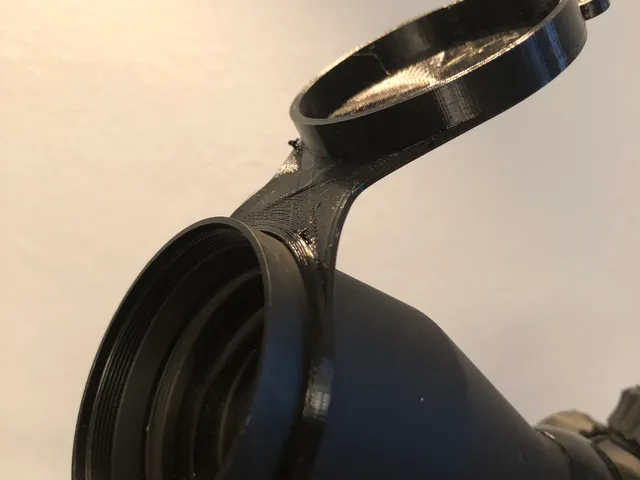 Print in place flip up optics Cover