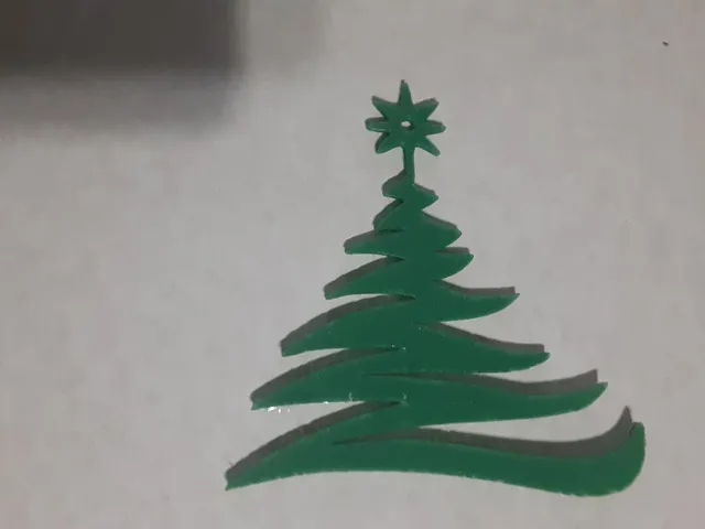 Zig Zag Christmas tree ornament