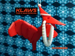 Klaws the flexi Santa-Pterodactyl print in place articulated dinosaur