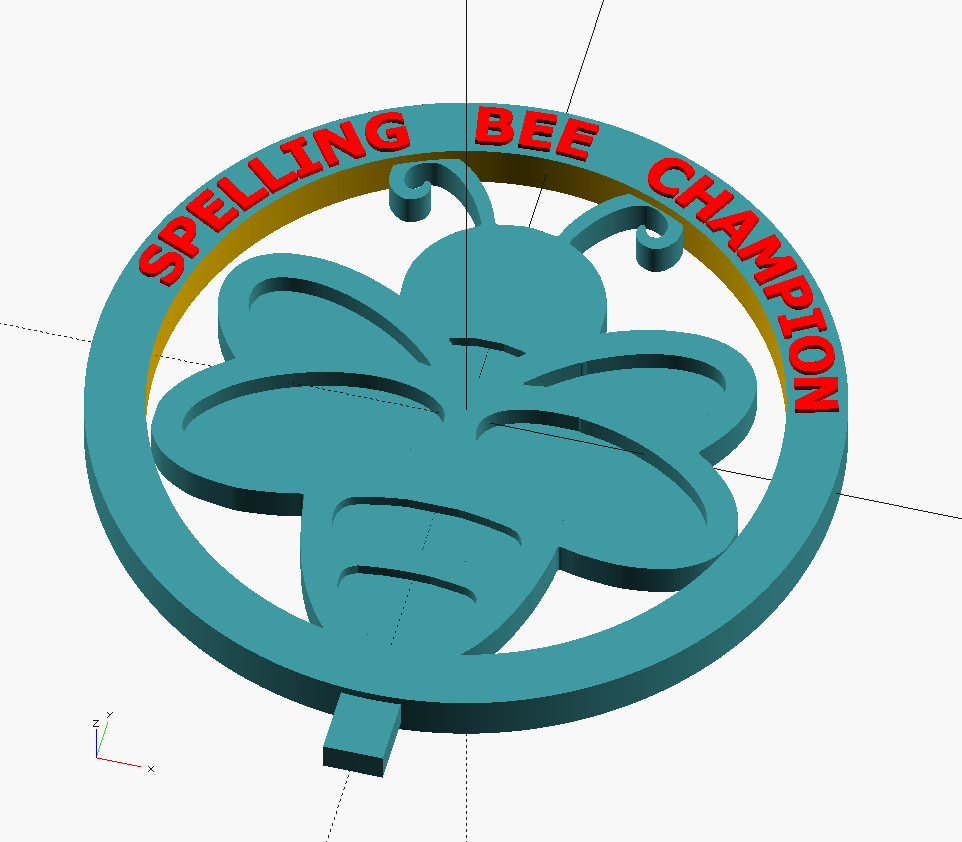 Spelling Bee Trophy with Cryptic Runes