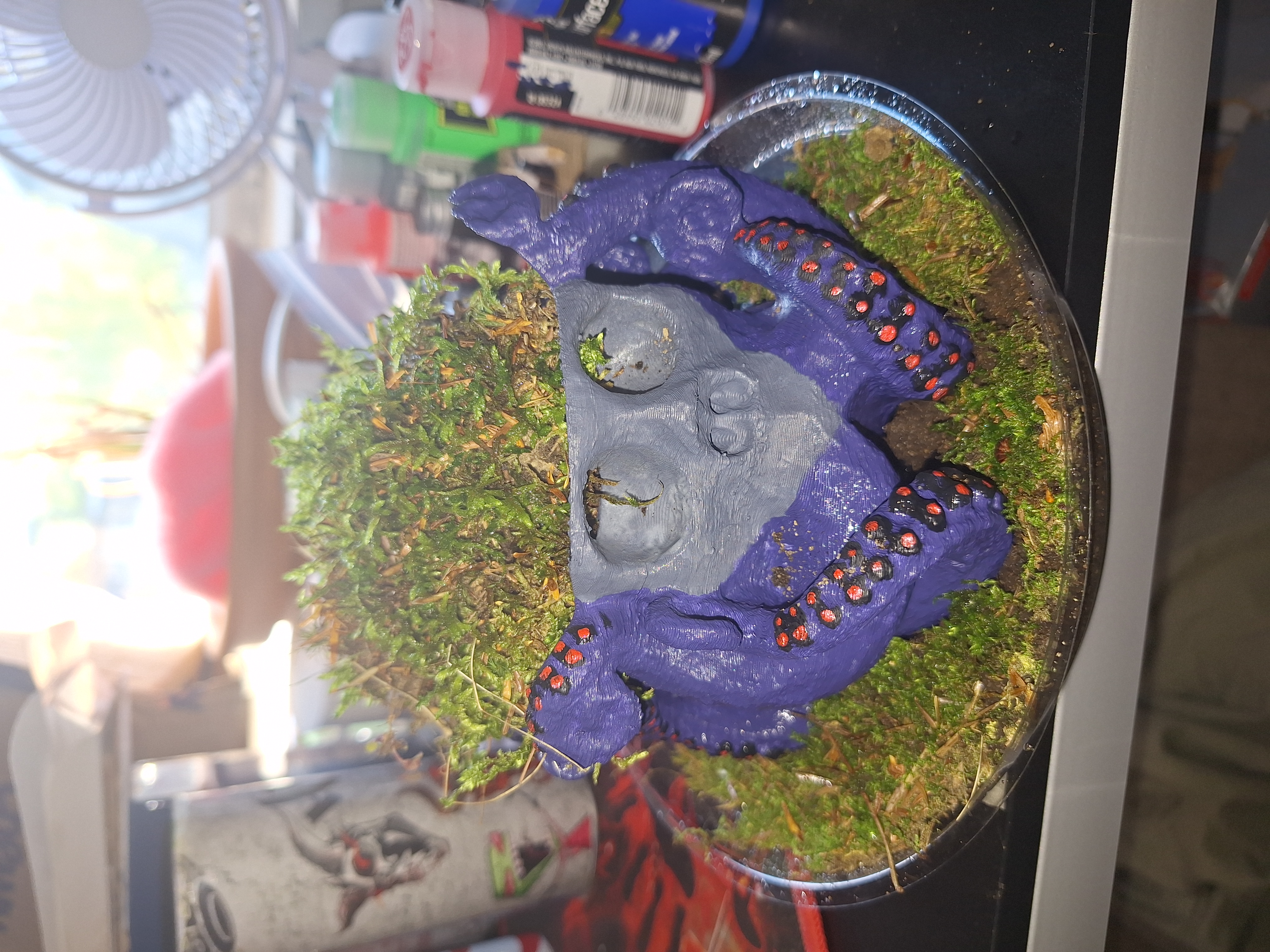 octo skull remix (moss planter) 3D model thumbnail