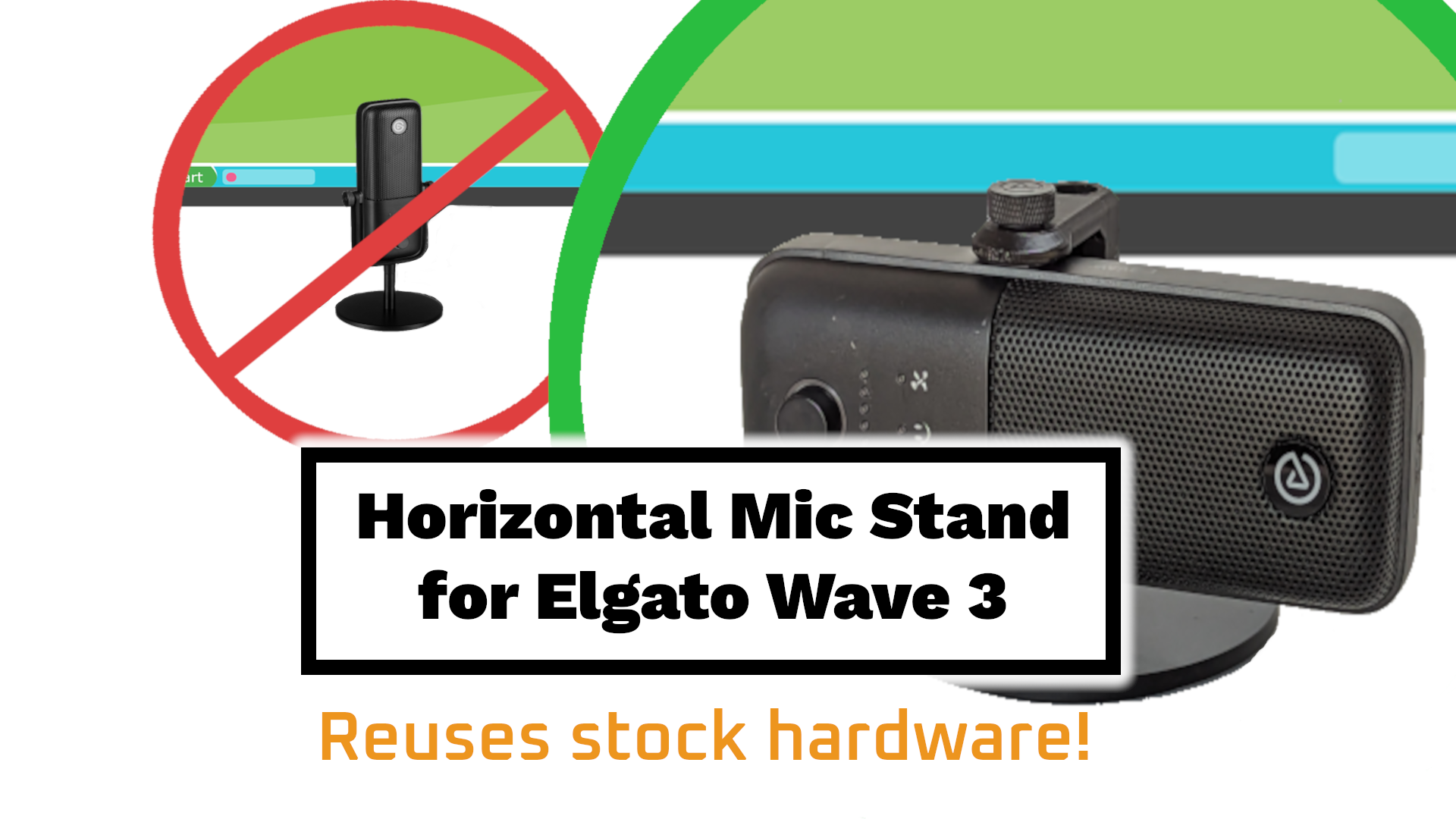 STL file Elgato Wave 3 Mic Mount 🌊・3D printing design to download・Cults