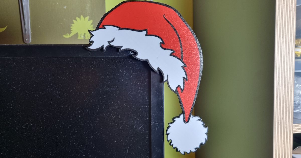 Santa's hat Christmas closet / cupboard / tv / Decoration by