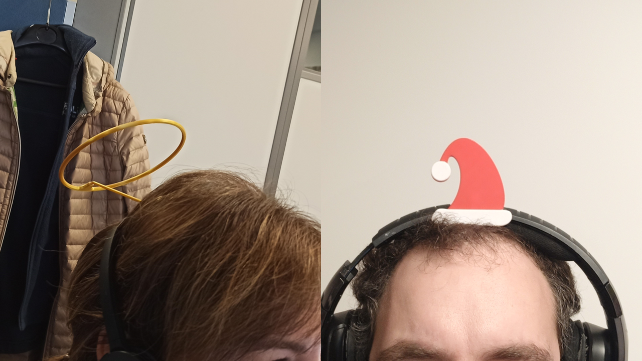 Halo + Santa's Hat - Christmas - Headset Topper  - Why not decorate yourself?