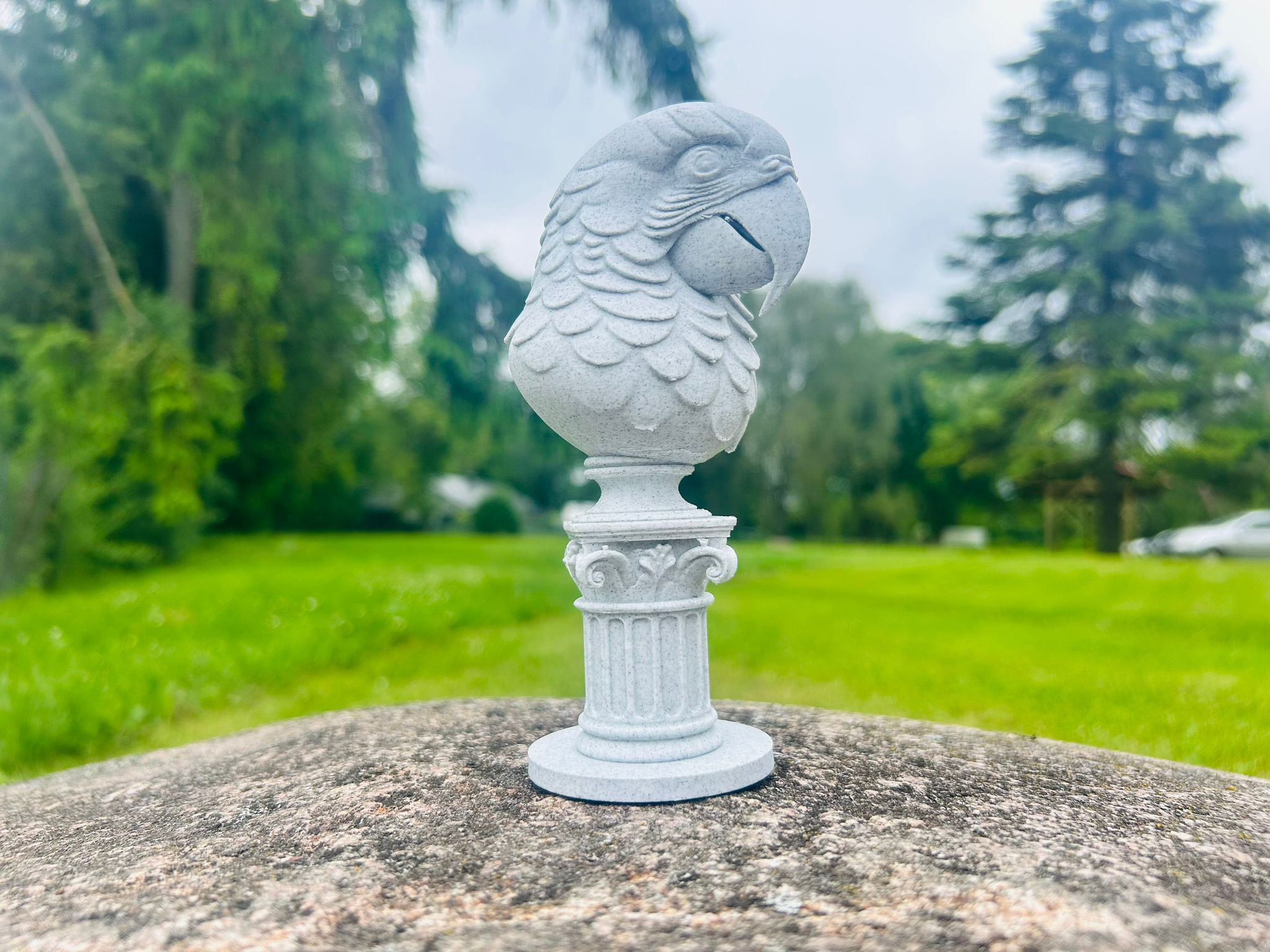 Parrot statue