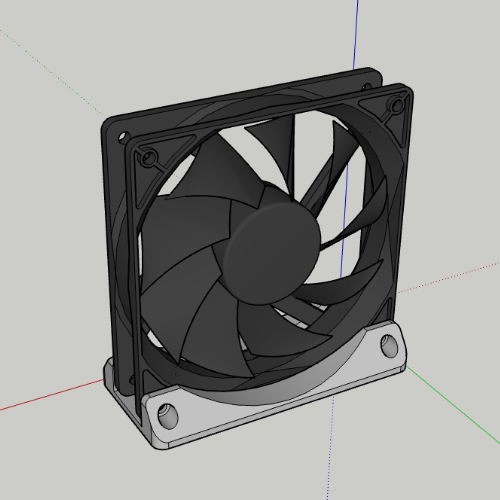120mm Fan Stand by epicalxyz Download free STL model