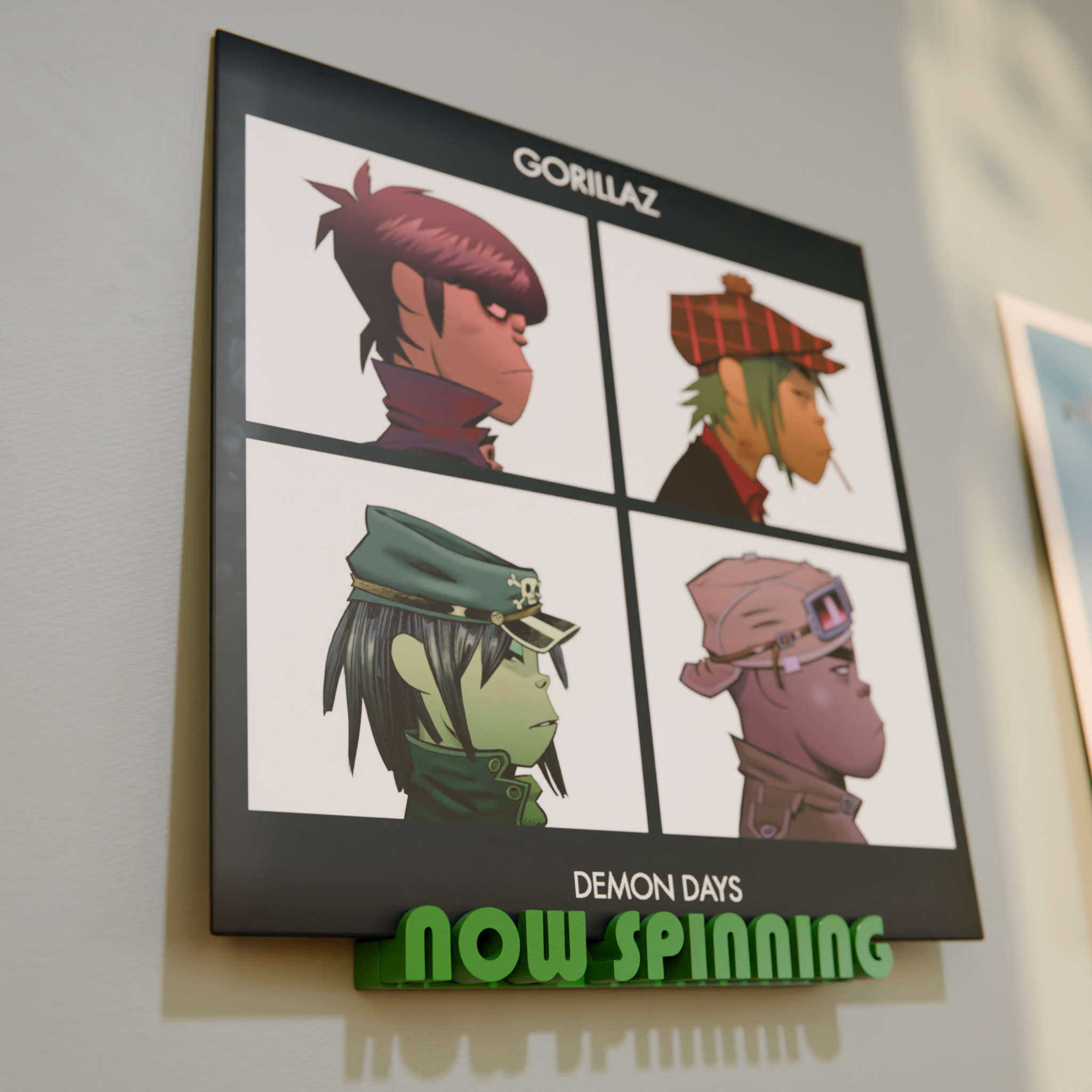 "Now Spinning" Record Display Shelf
