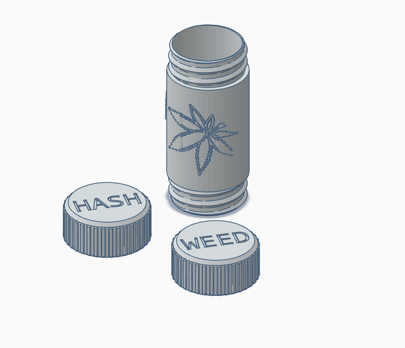 WEED AND HASH TWIST CONTAINER