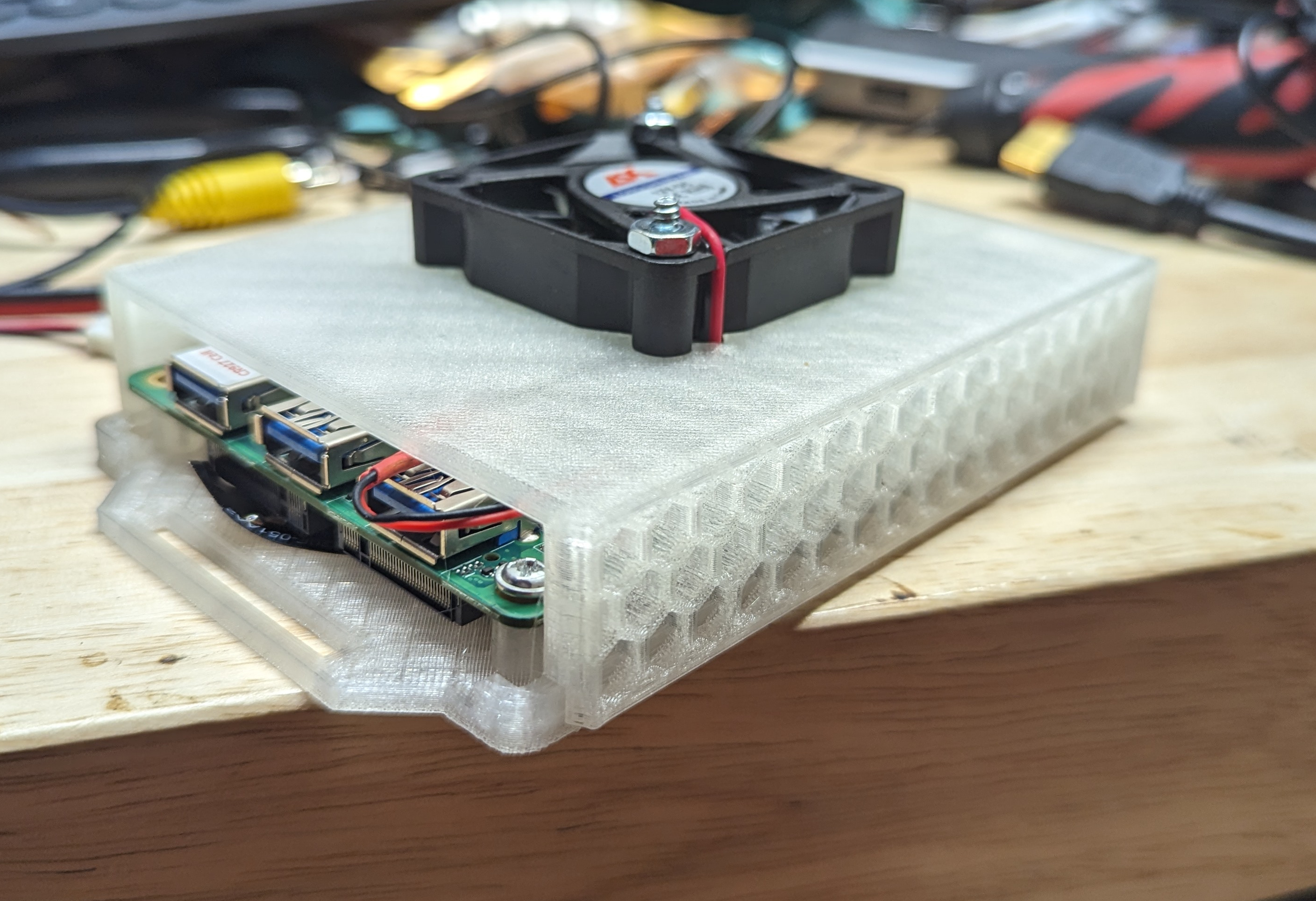 Hackboard 2 case with fan mount