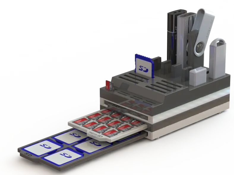 SD Card & micro SD Card Box with USB Stick Holder by Findusdwarf