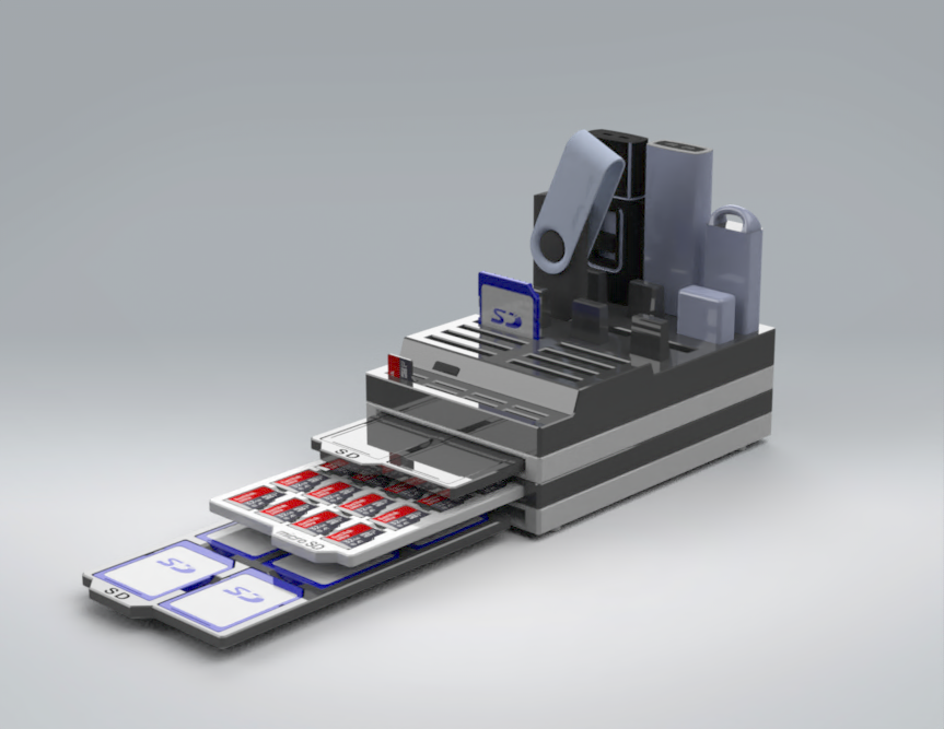 SD Card & micro SD Card Box with USB Stick Holder