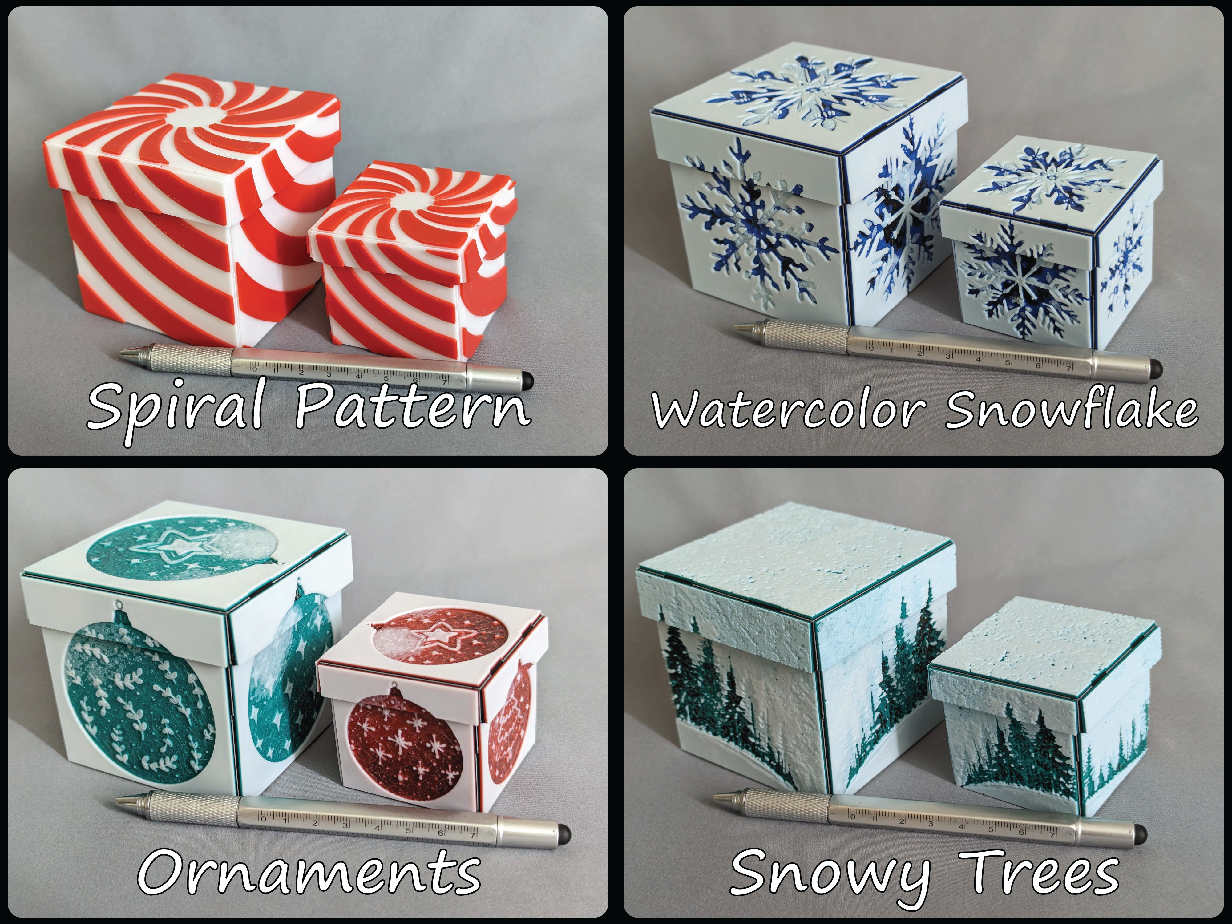 Miniatura 5 do modelo 3D Foldable Gift Box Decorative