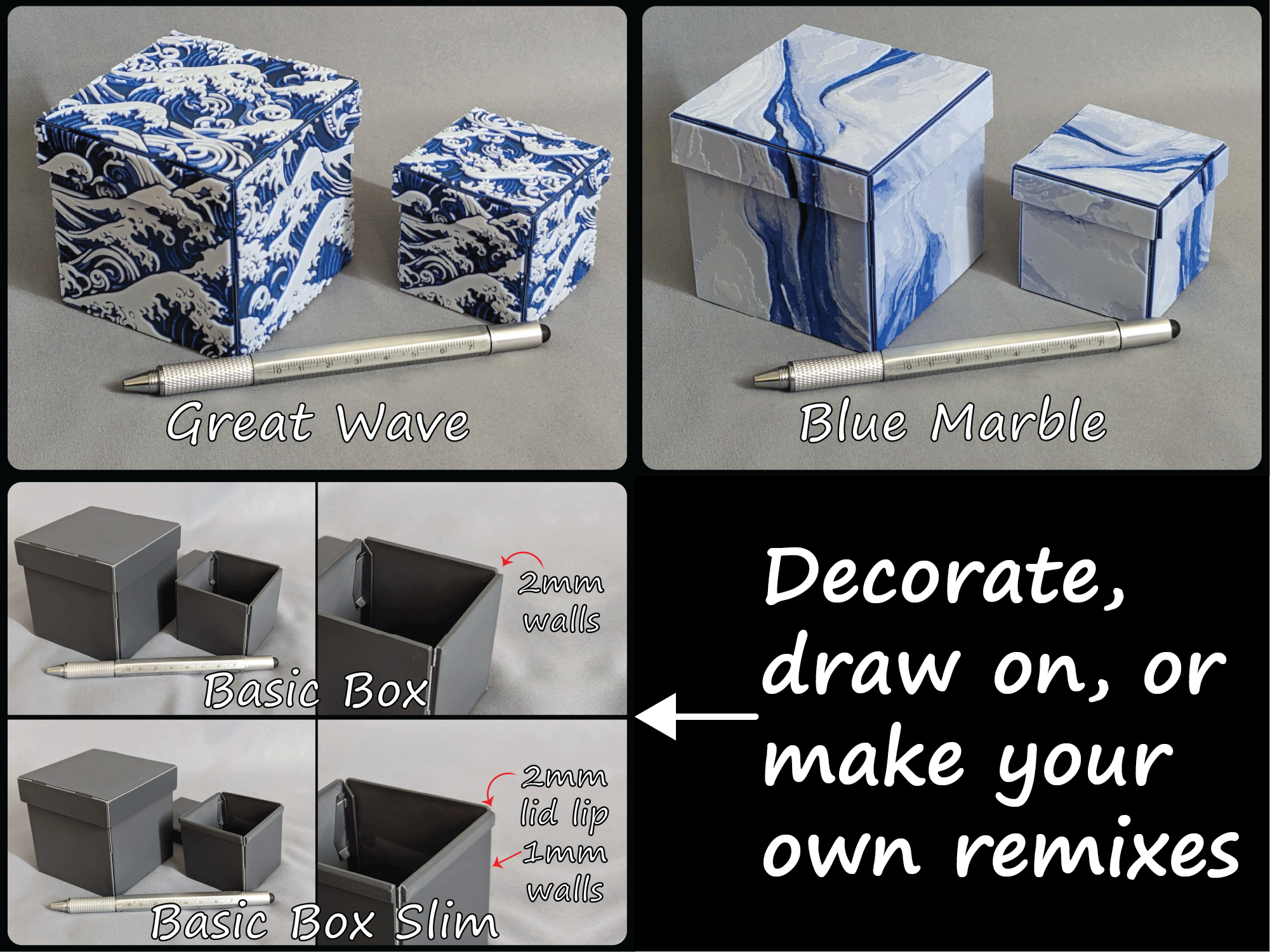 Miniatura 7 do modelo 3D Foldable Gift Box Decorative