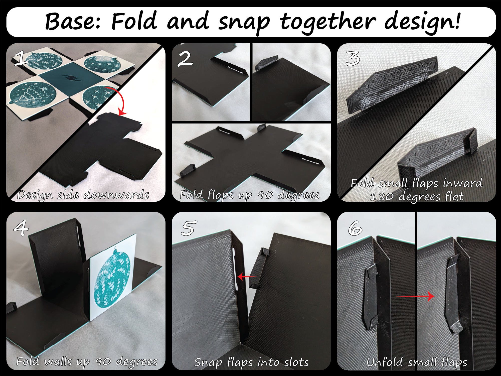 Miniatura 3 do modelo 3D Foldable Gift Box Decorative