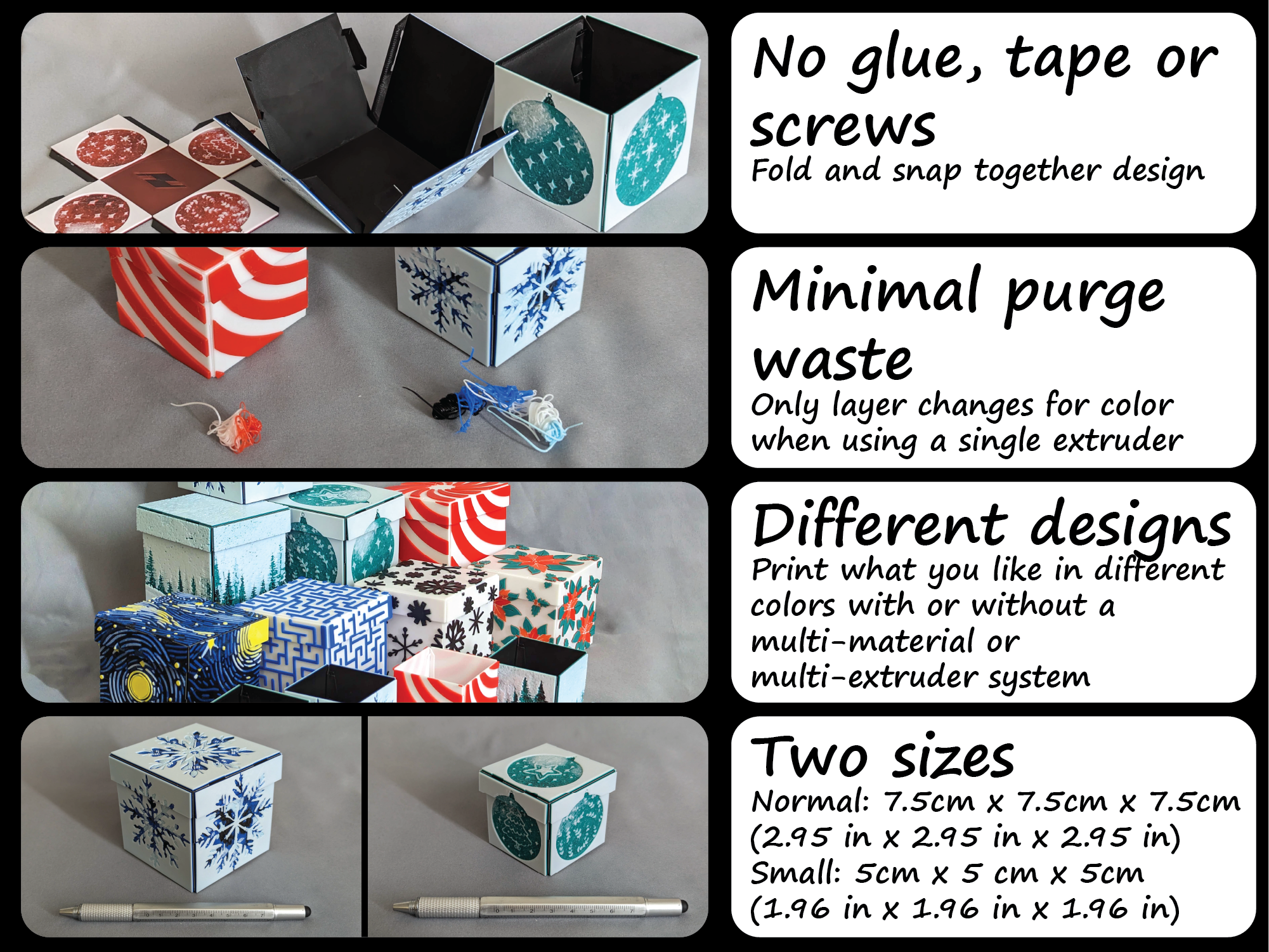 Miniatura 2 do modelo 3D Foldable Gift Box Decorative