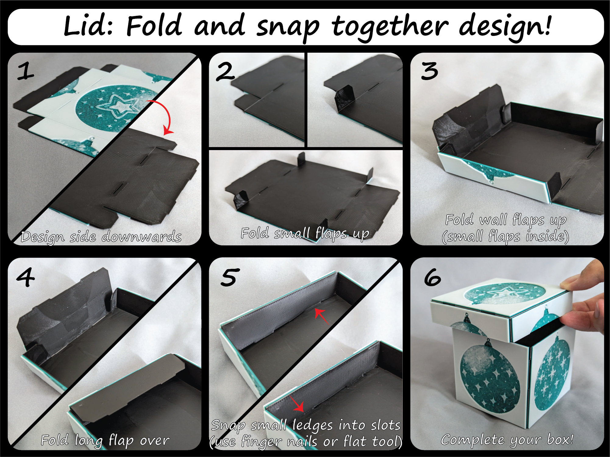 Miniatura 4 do modelo 3D Foldable Gift Box Decorative