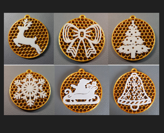 Honeycomb Christmas Tag