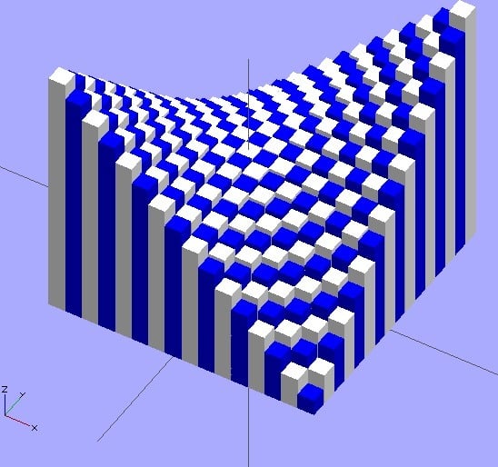A Discretized Hyperbolic Paraboloid by Cody G | Download free STL model ...