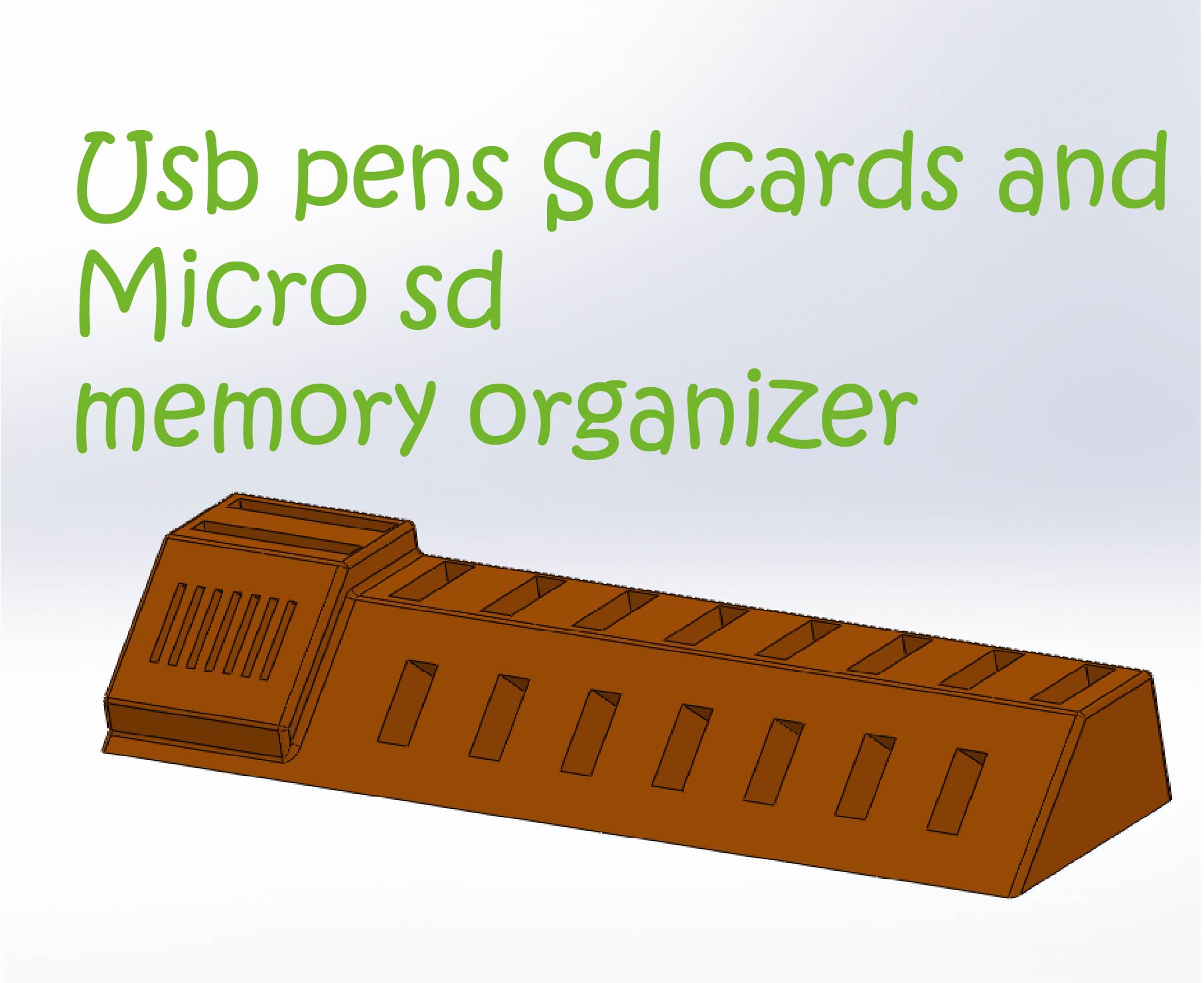 Portable memory support organizer