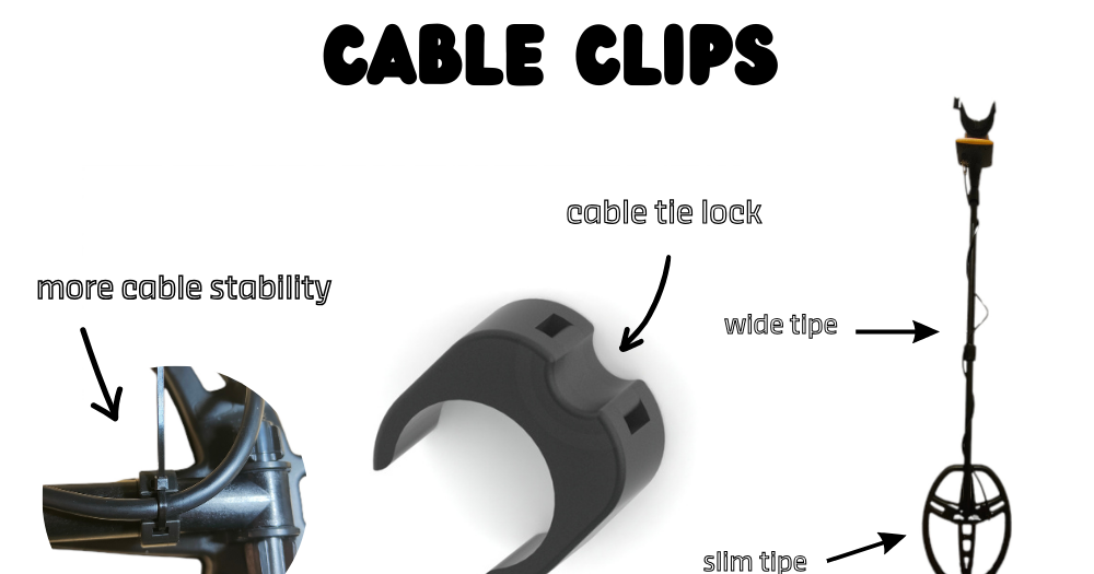 Garrett metal detector cable clips holder by dieggs Download free STL