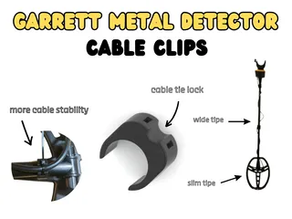 Garrett metal detector cable clips holder