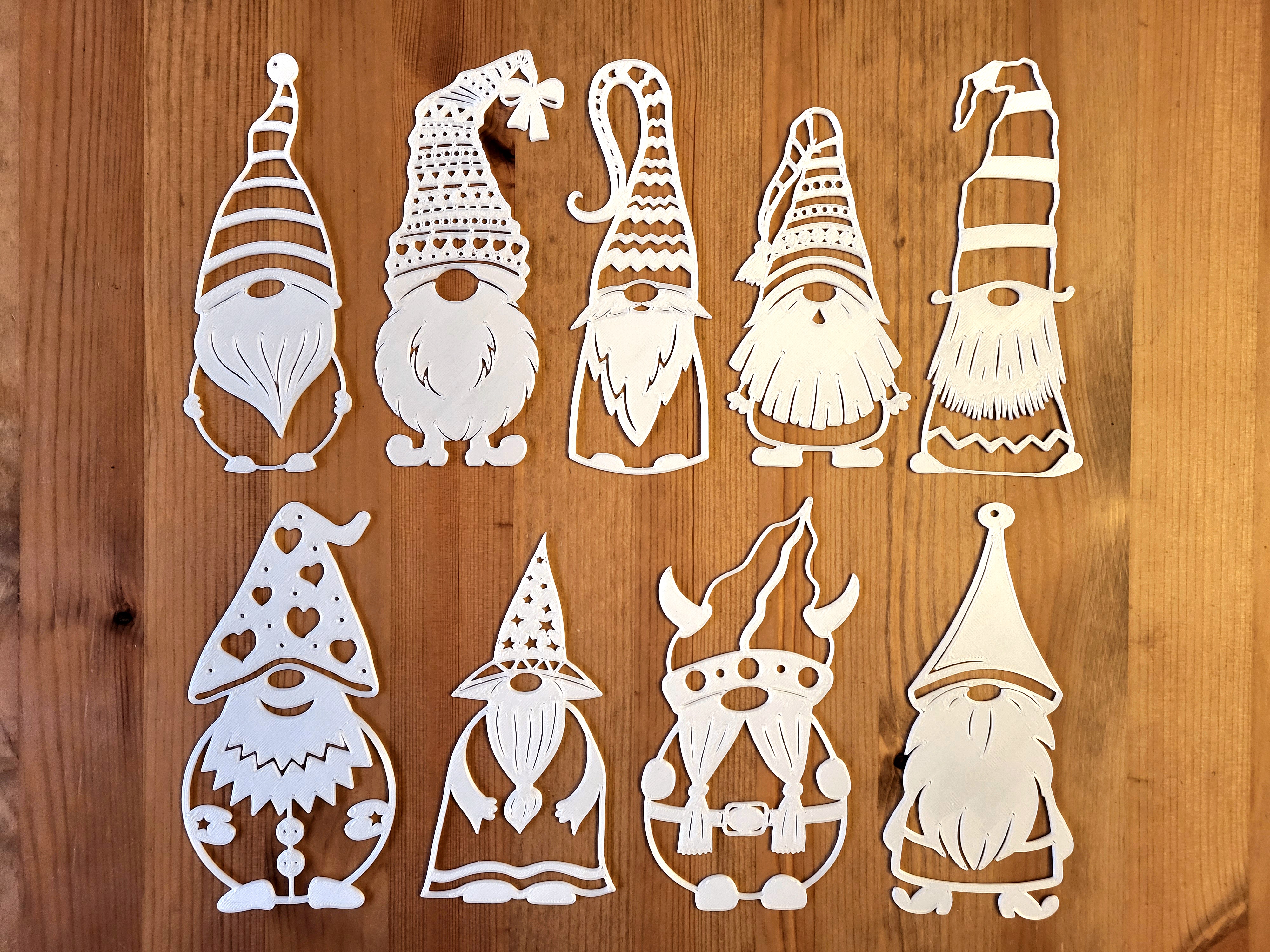 Christmas gnomes - door, window, wall decor 3D model thumbnail
