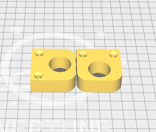 Wardrobe hanging rail support bracket 20mm