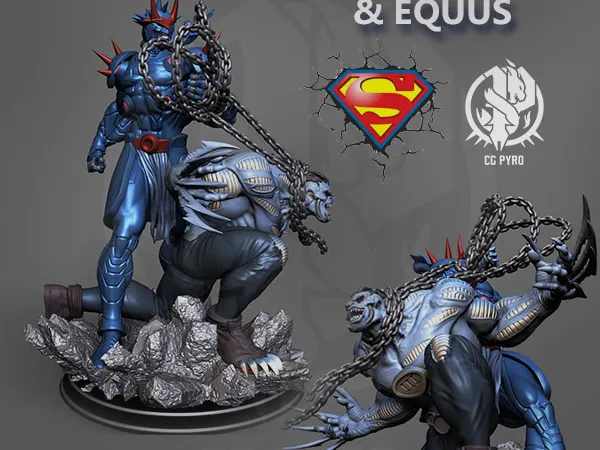 General Zod and Eqqus Superman villains krypton STL files free busts.