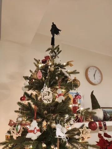 Batman as Christmas Tree Top