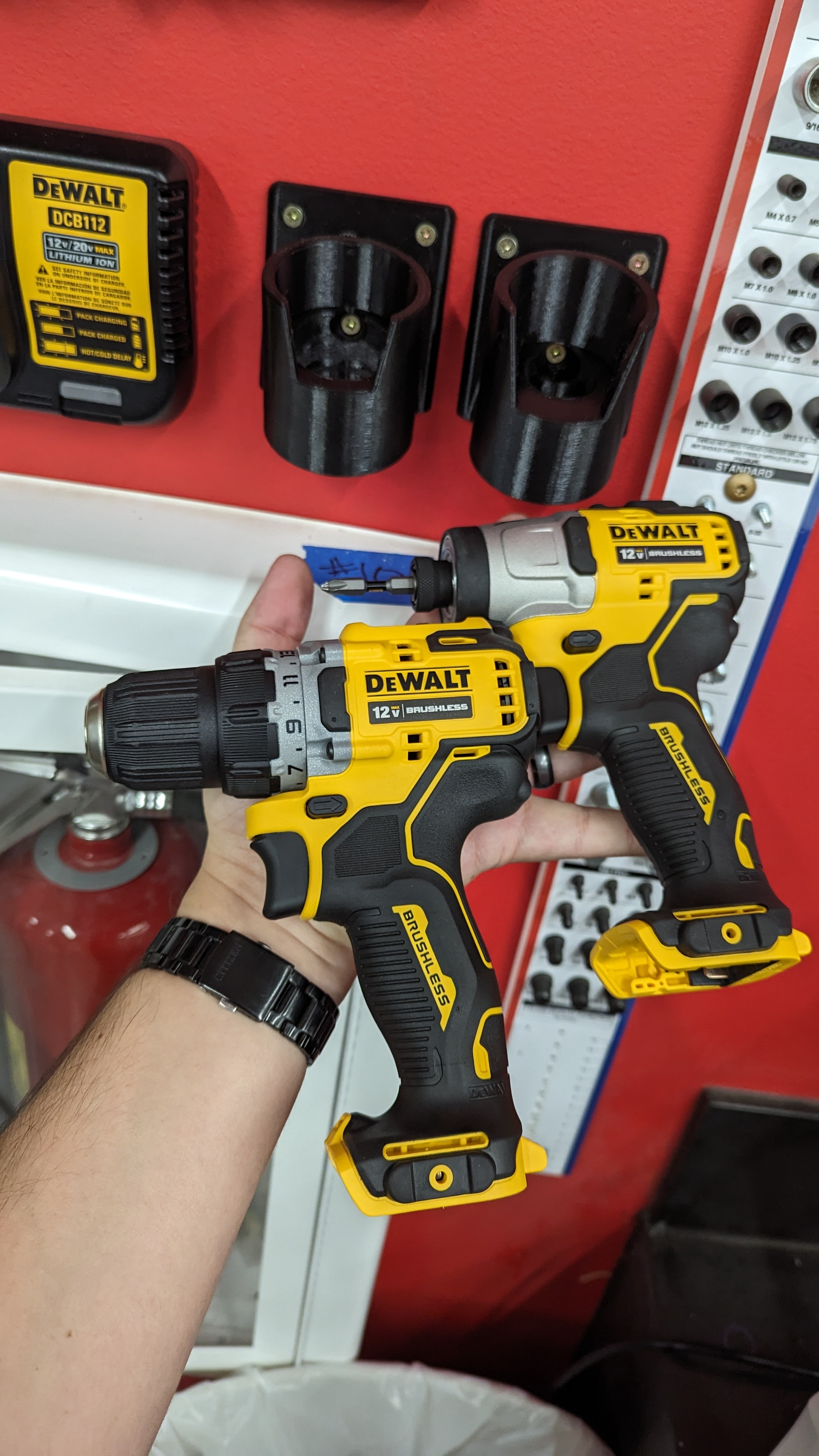 12v Dewalt Drill and Impact Wall Holders by Slavish Download free STL