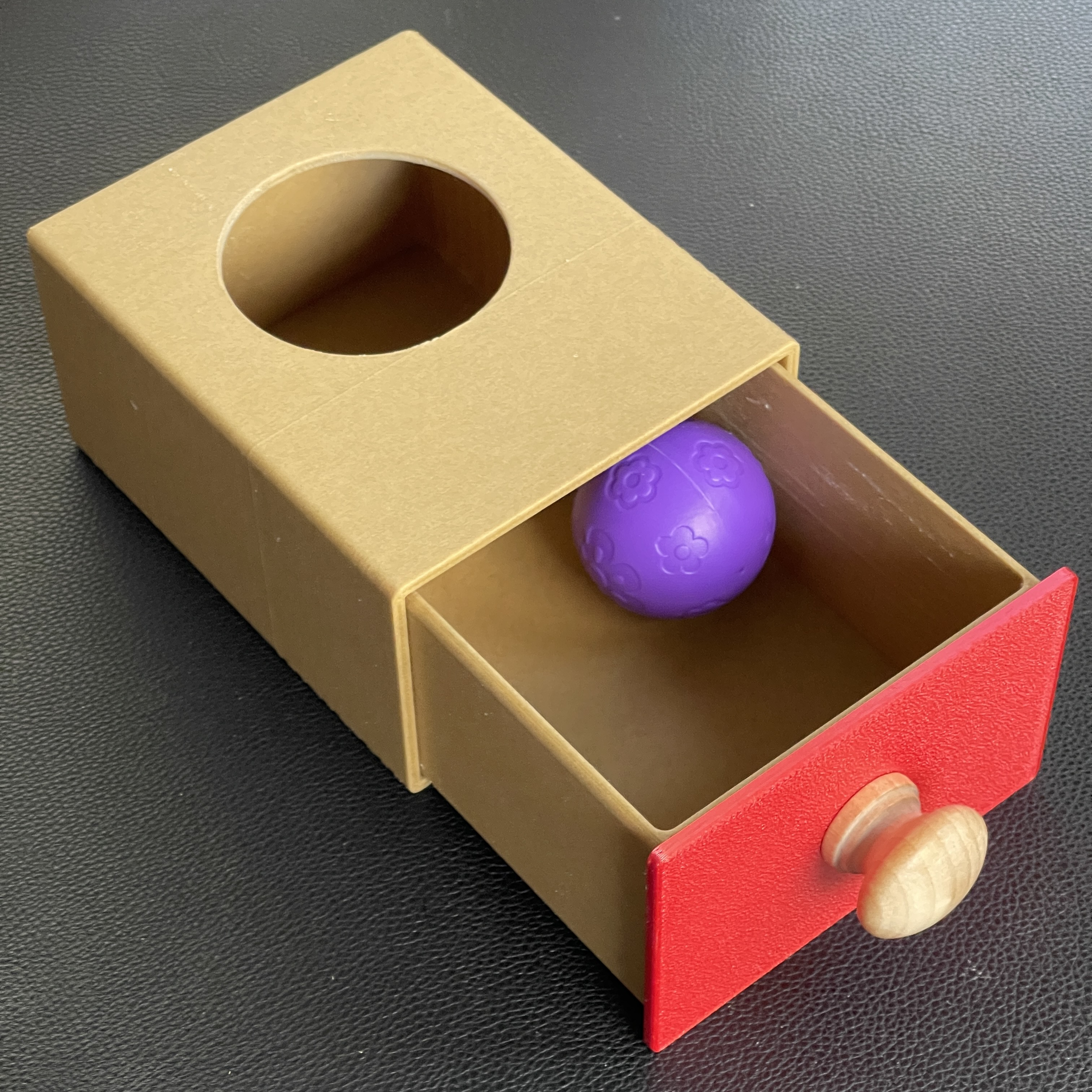 Montessori-Style Object Permanence Box for Infants/Toddlers