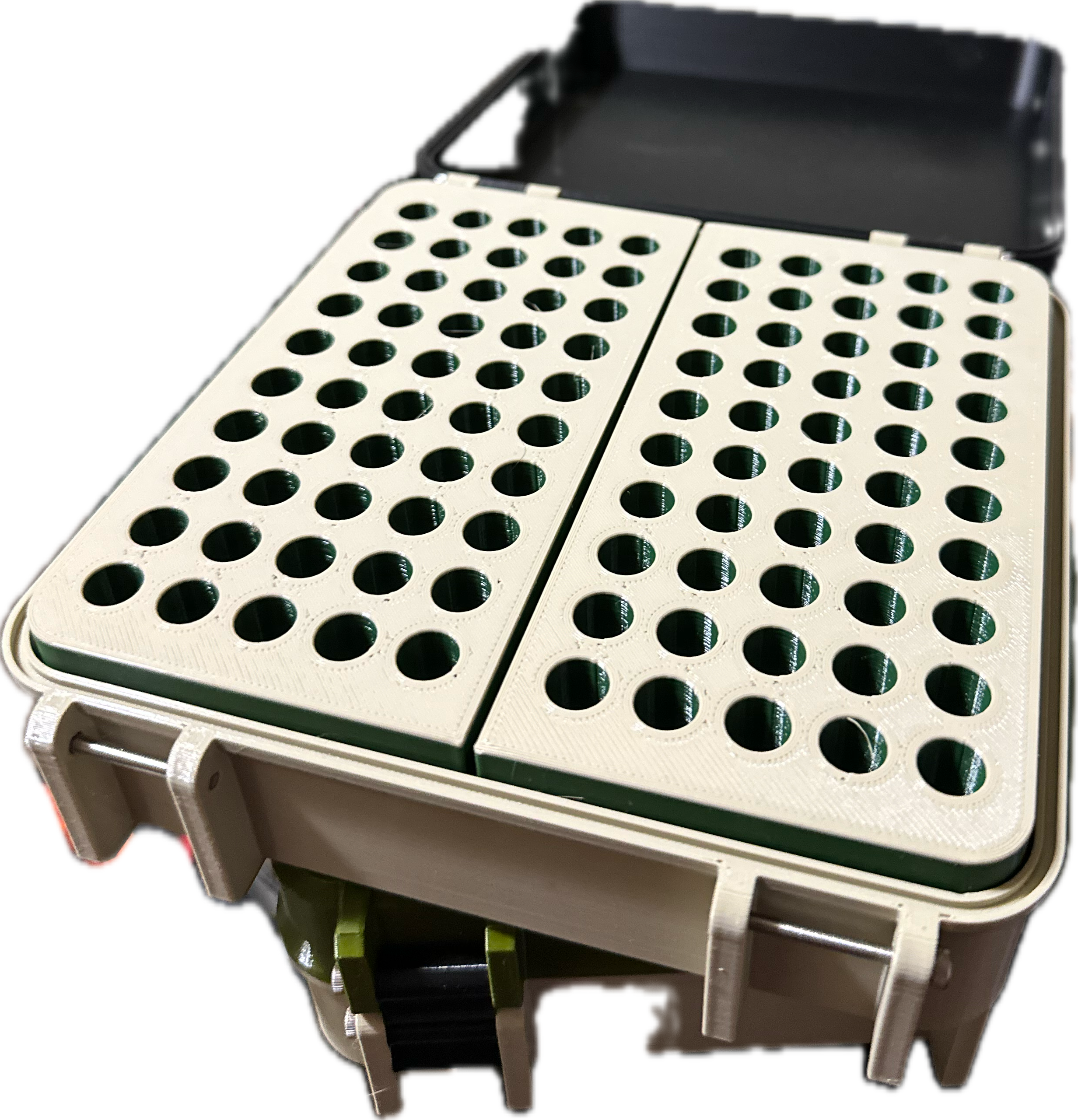Modular 100rnd ammo box for 223/5.56, 9mm, and others.