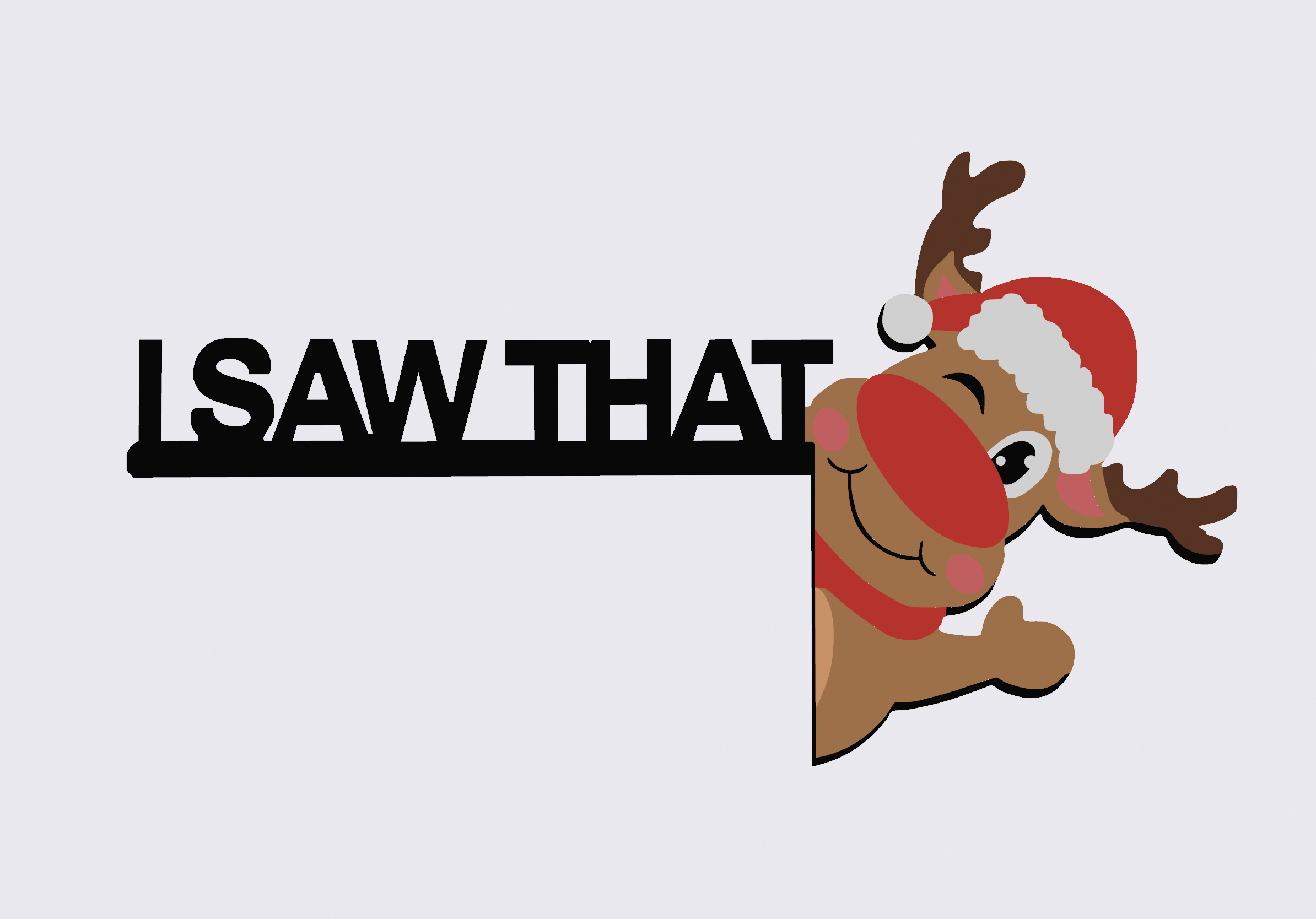 Cute but sneaky reindeer door frame decoration