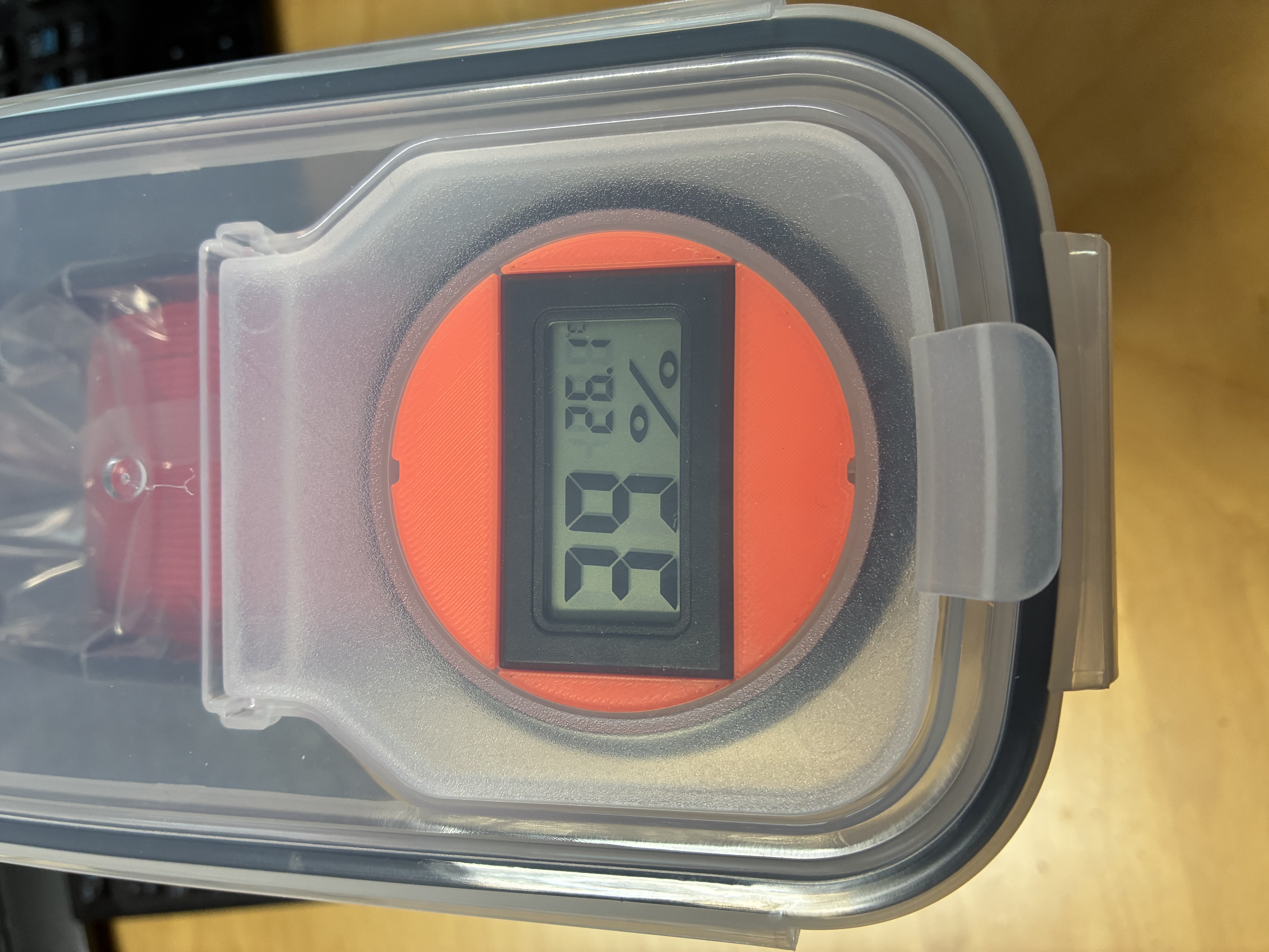 Rectangular Hygrometer Holder / Adapter for Muesli Box