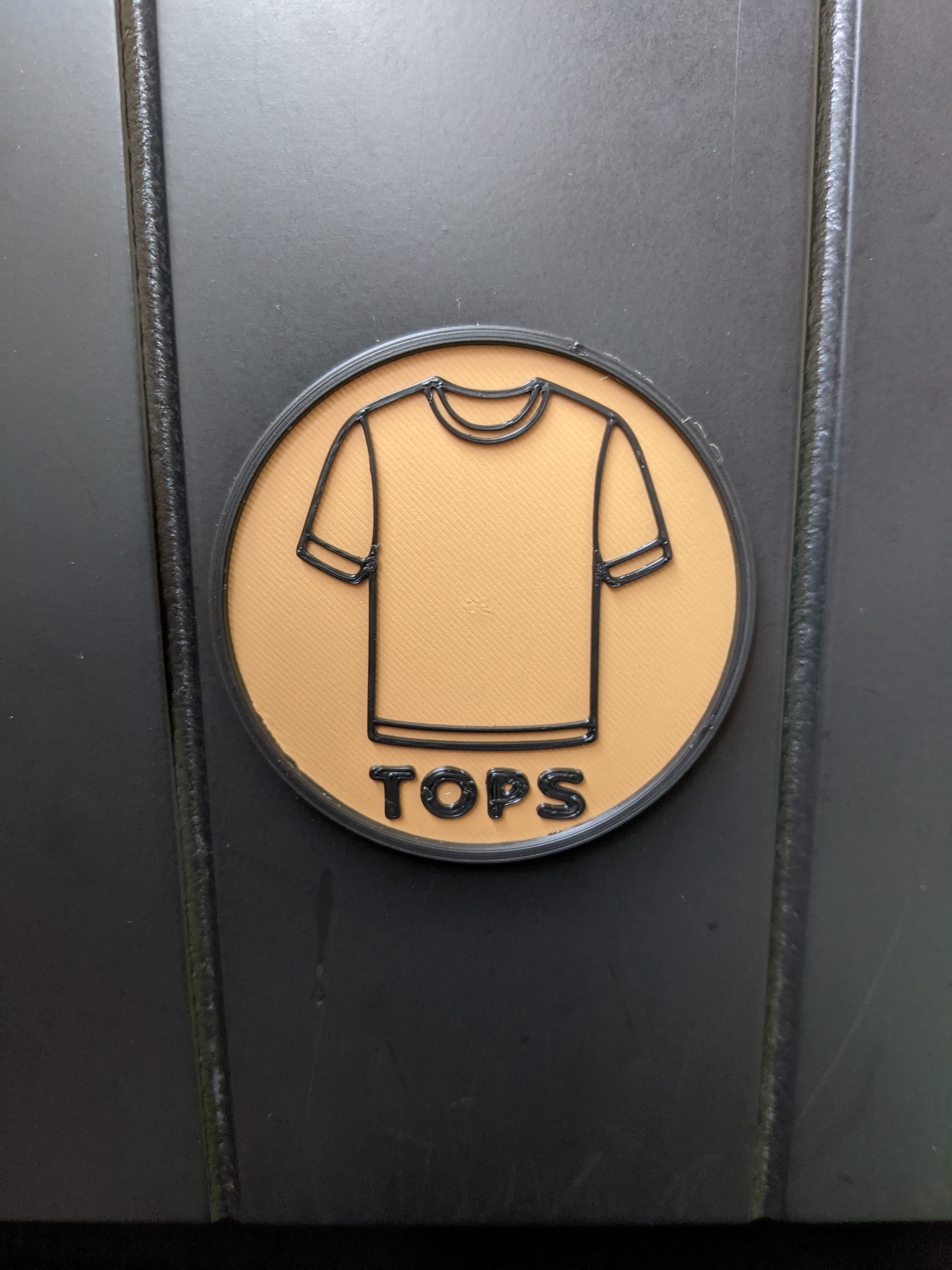 Clothing storage labels