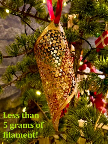 Christmas Snowflake Ornament - Prints flat!