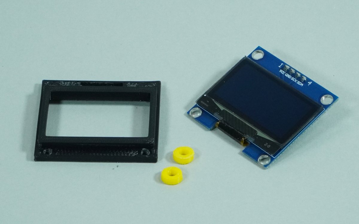 1.3" OLED Display easy mounting frame
