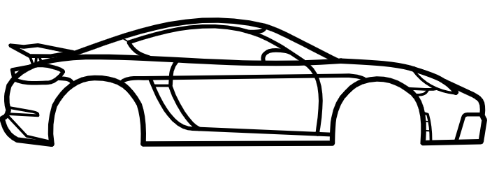 CarSilhouette - Porsche 718 Cayman GT4 (2021)