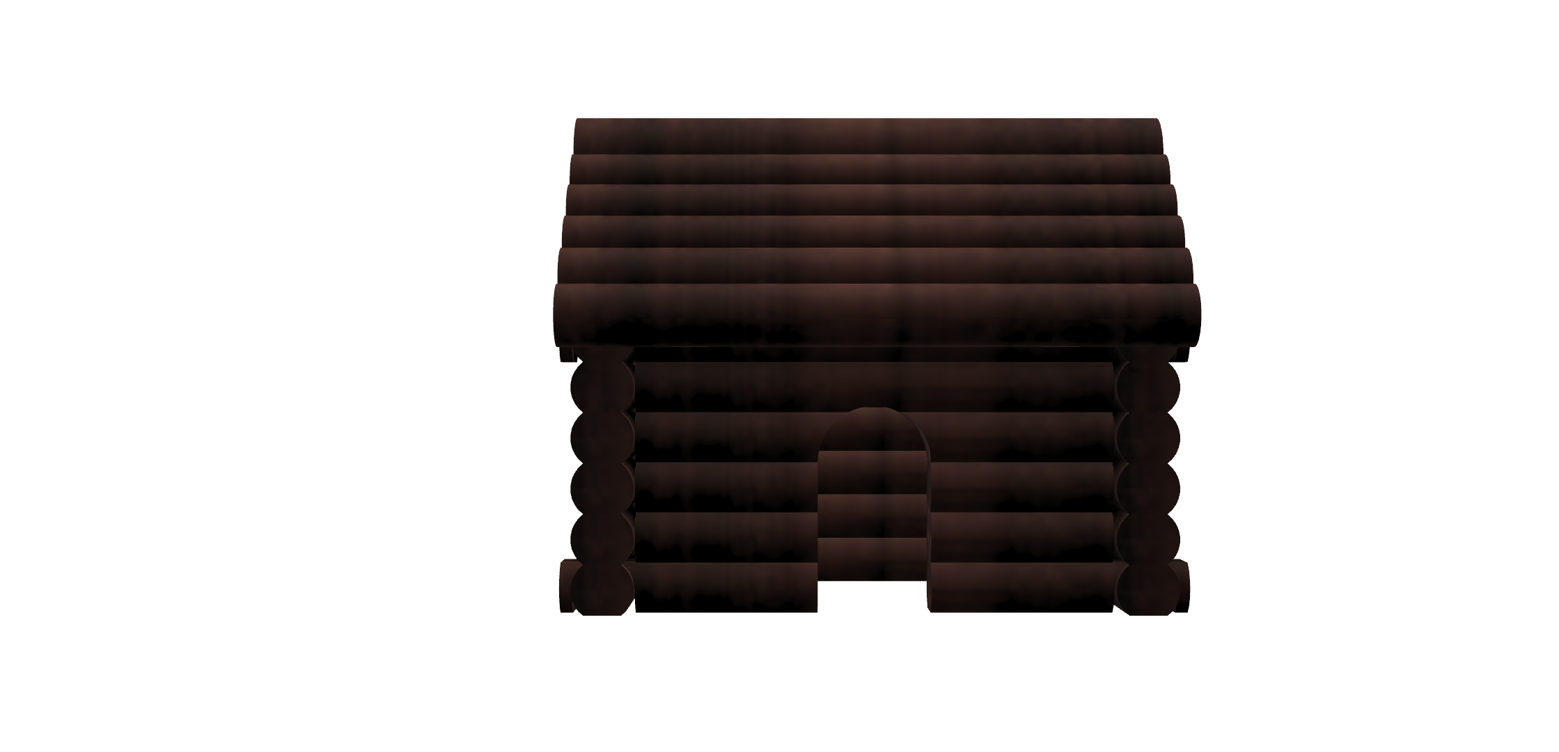 Miniatura 4 do modelo 3D Log Cabin (Minimum Assembly)