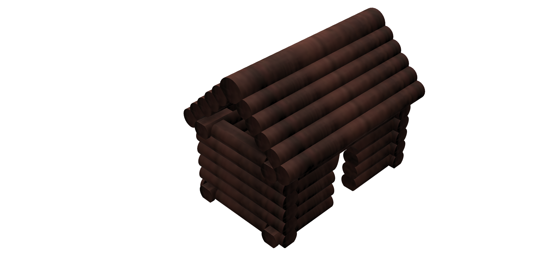 Miniatura 3 do modelo 3D Log Cabin (Minimum Assembly)