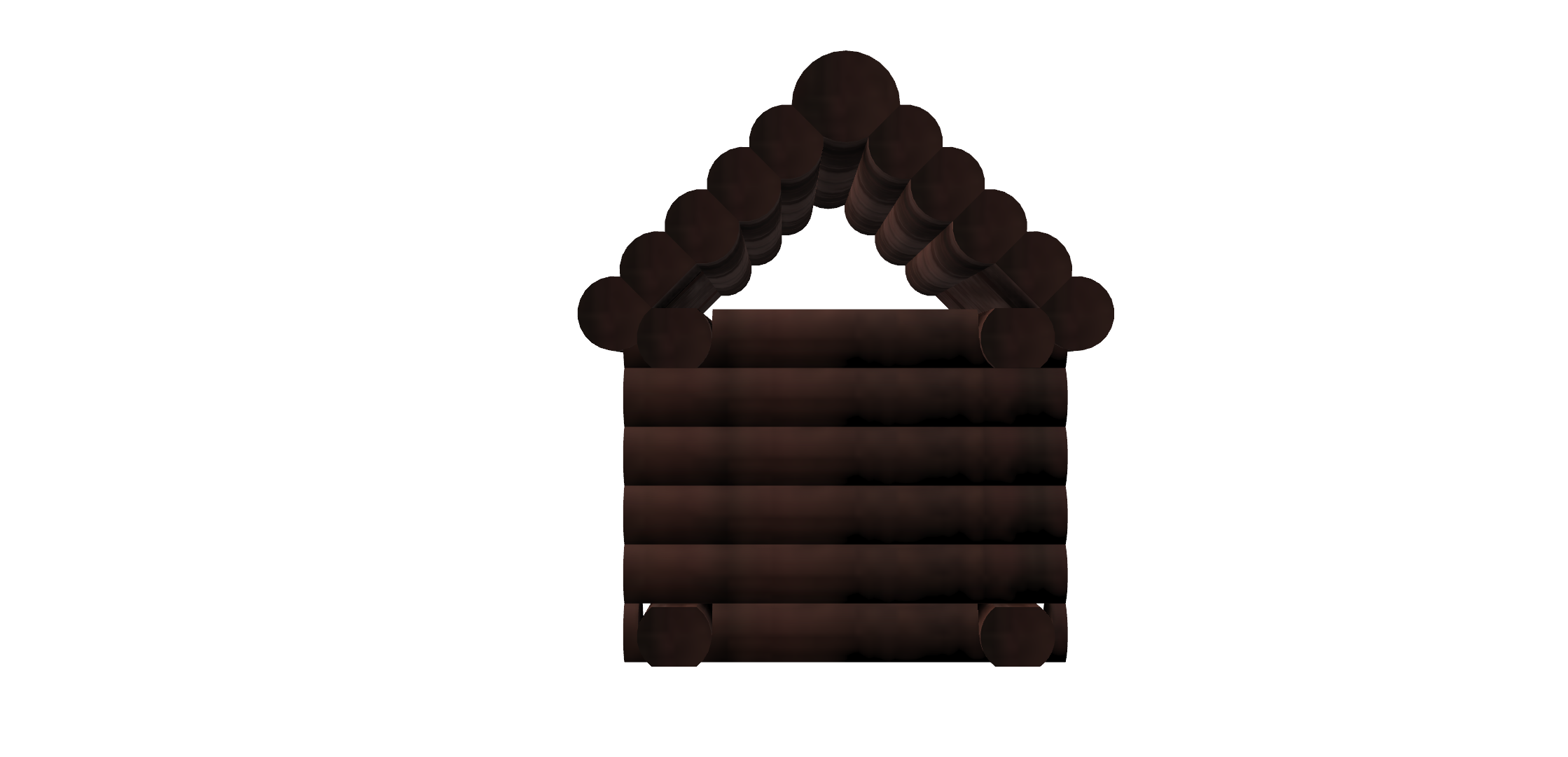 Miniatura 2 do modelo 3D Log Cabin (Minimum Assembly)