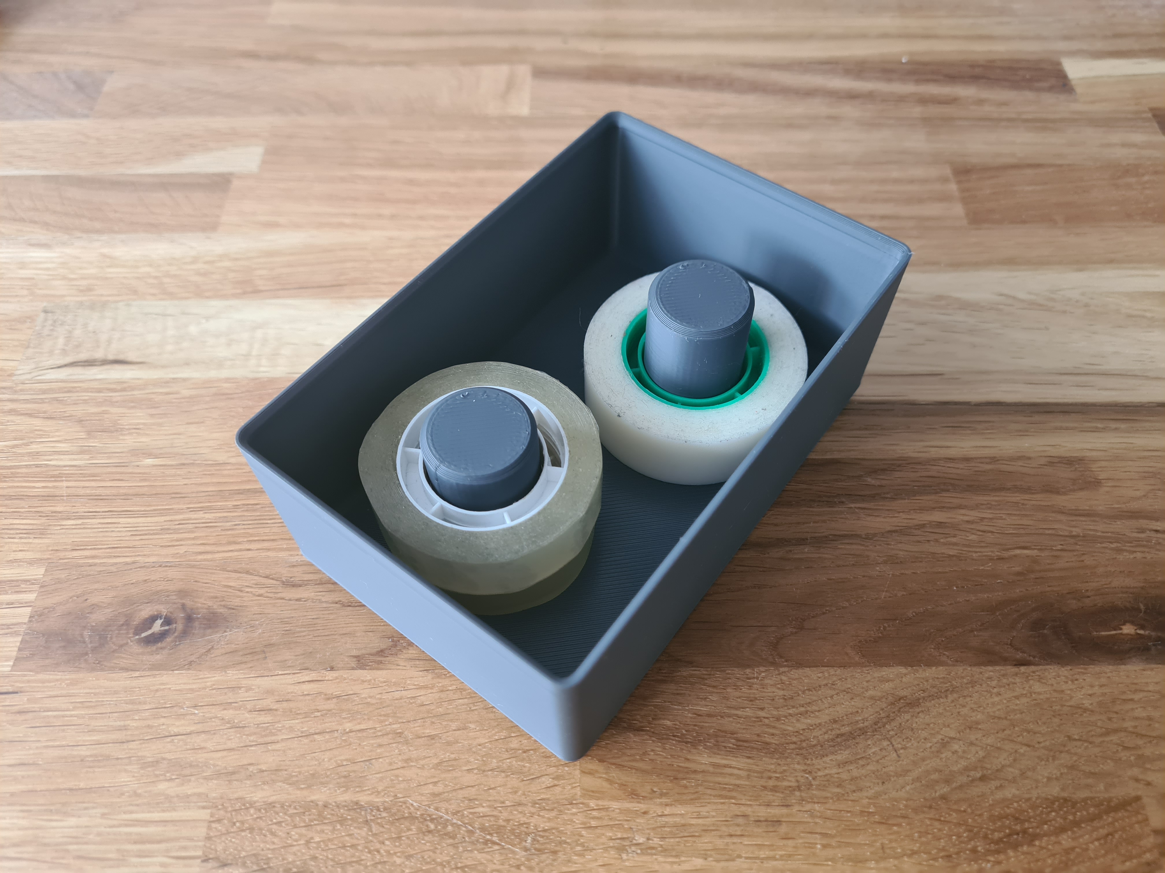 Gridfinity storage bin for tape