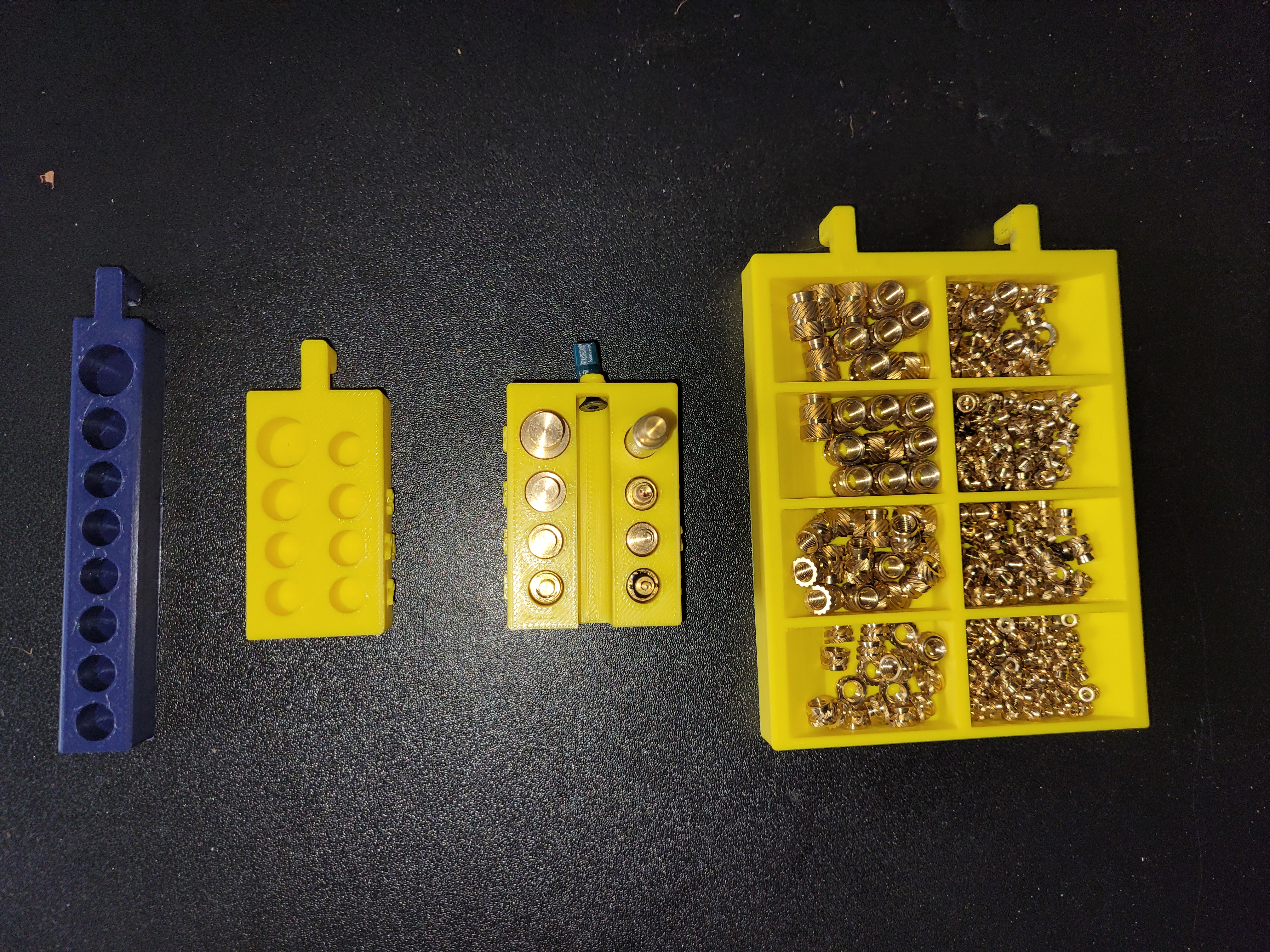 IKEA Skadis holder for ruthex soldering tips for insets and some trays for small parts