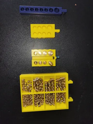 IKEA Skadis holder for ruthex soldering tips for insets and some trays for small parts