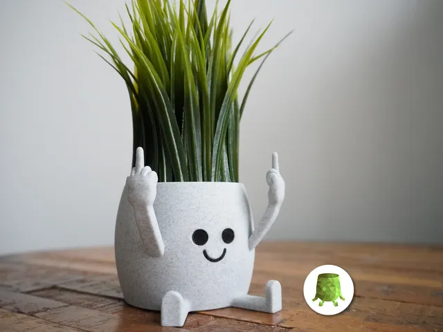 Middle Finger Happy Pot With Feet