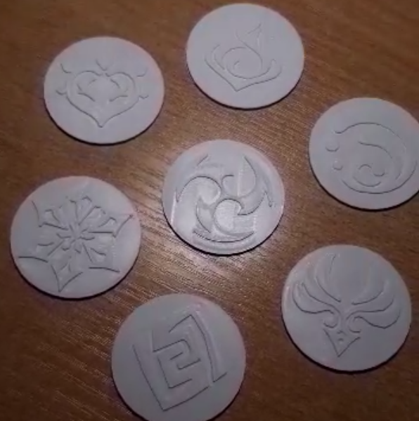 Genshin visions for resin casting