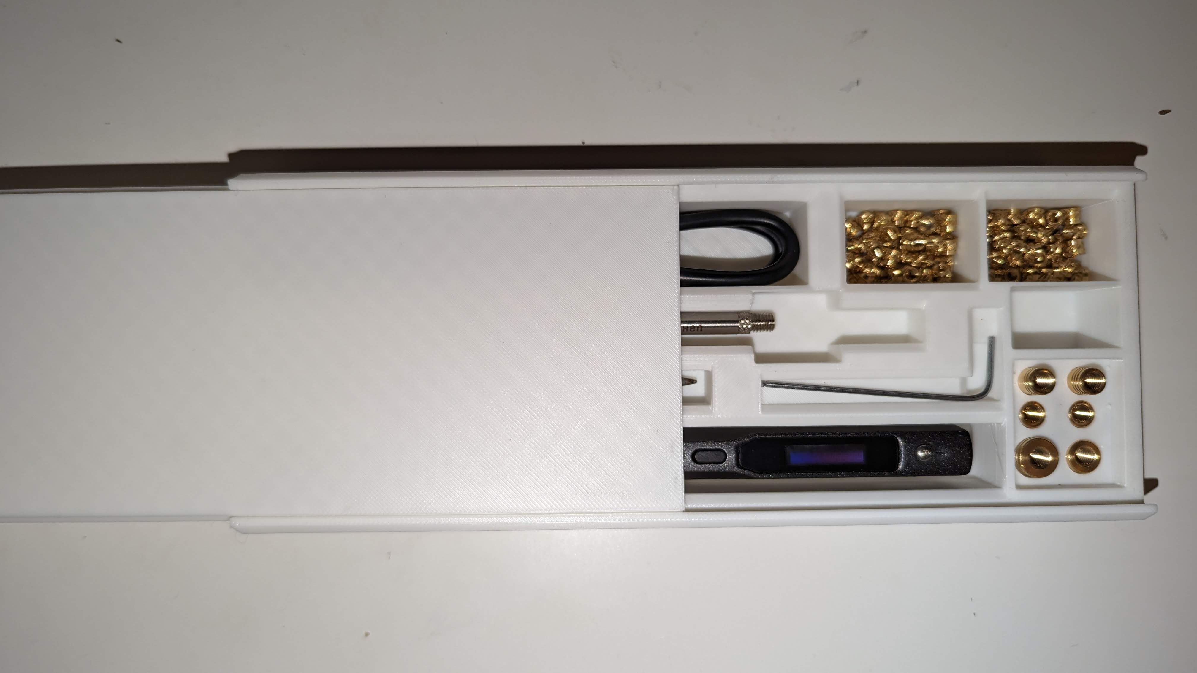 TS100 soldering iron box with tips and heated insert space by Daniel
